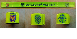Reflexní páska žlutozelená, MORAVA + MORAVSKÝ PATRIOT 400 x 30 mm